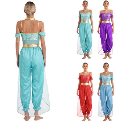 Женский костюм для танца живота, восточное индийское нарядное платье, карнавальная одежда для Хэллоуина, вечеринки, танцевальная одежда