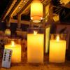 LED Lights for Home Electronic Candle LED Candle Decoration LED Glass Candle Full Set Remote Control Timer for Christmas Wedding