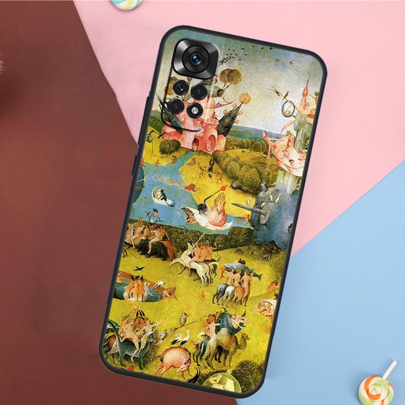 Художественная обложка Иеронима Босха для Xiaomi Redmi Note 13 Pro 14 12 11 9 10 9S 10S 11S 12S Redmi 14C 10C 12C 13C Чехол