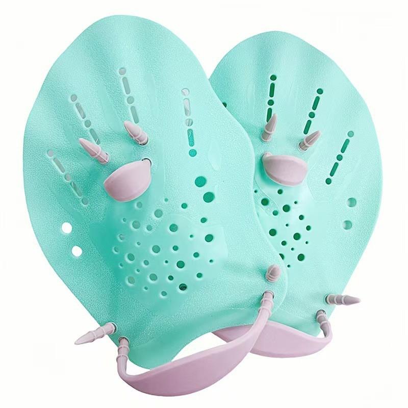 Swim Paddles Adults Kids Training Aid To Improve Arm Speed Water Resistance Swimming Gloves PP Material