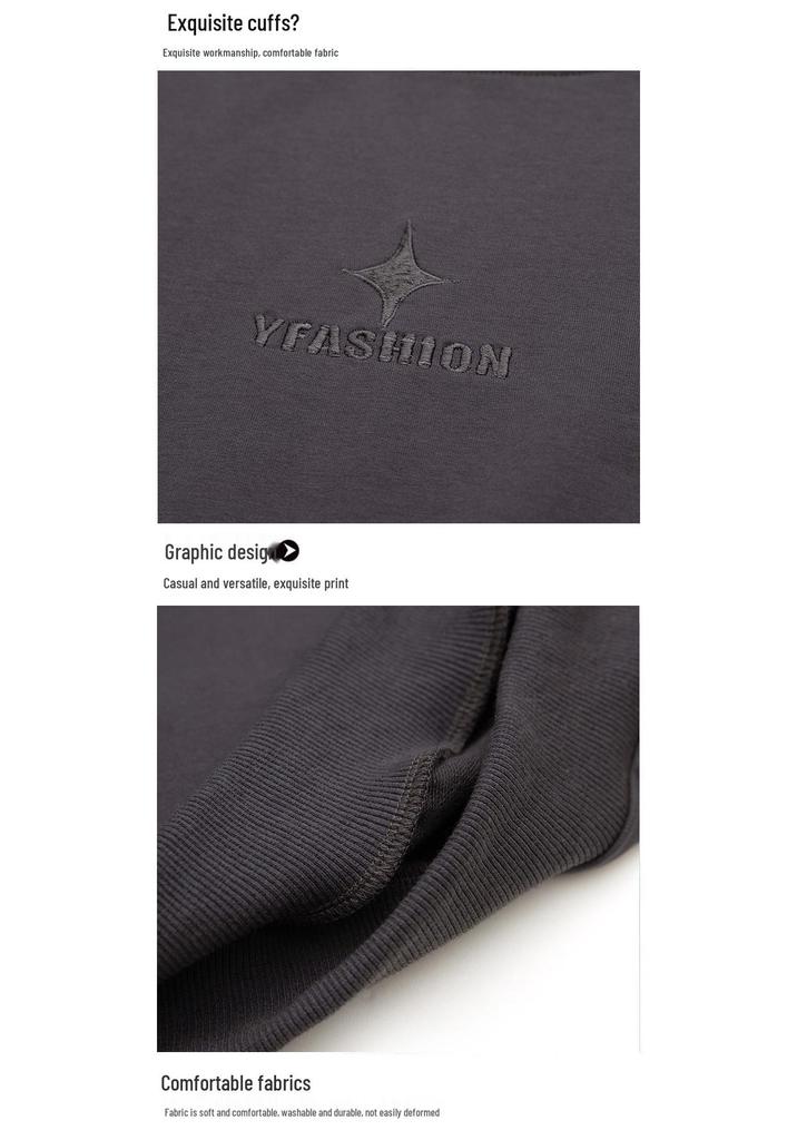 Women's Loose-Fit Pure Cotton Hoodie - Plus Size, Tummy-Covering, Slimming, Casual Spring/Autumn Top for Middle-Aged Mothers