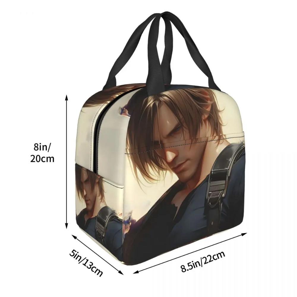 Resident Evils Leon Kennedy Game Insulated Lunch Bag for Women Children Portable Food Boxes Thermal Lunch Box Tote