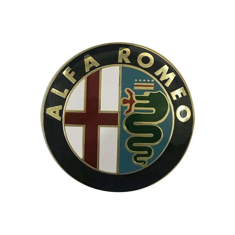 DCLLR1 74MM Car Front Rear Emblem Trunk Badge Sticker Replace Accessories for Alfa Romeo Logo Giulia 159 147 156 Stelvio Giulietta Mito