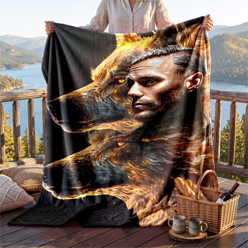 Warm Flannel Throw Blanket,Kontra K Lightweight Cozy Blanket For Bed Sofa And Daily Use