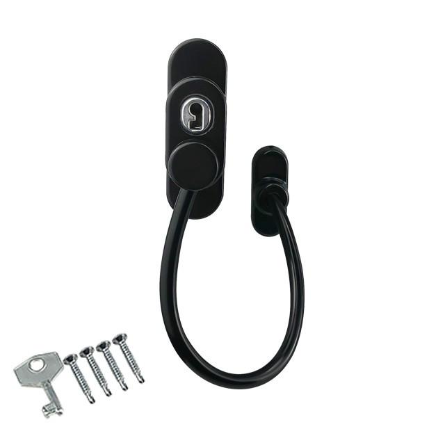 Кабельный замок для окон, ограничитель безопасности дверей, ограничитель безопасности окон и дверей в детской комнате с ключом