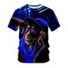 Summer Short Sleeved T-shirt for Men 3D Digital Printed Animal Monkey Round Neck Loose Men Fat Half Sleeve Bottom Shirt Summer