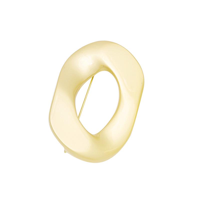 Геометрическая глянцевая круглая брошь - Модный европейский и американский аксессуар для костюма