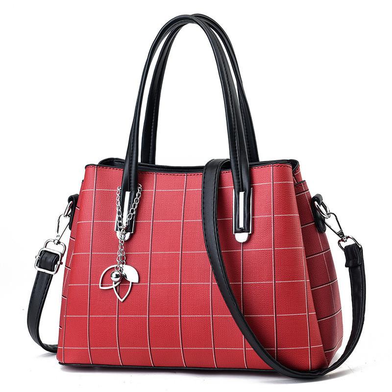 2023 New Fashion Plaid Tote Bag Large Capacity Women Casual Shoulder Crossbody Bag