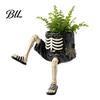 Funny Halloween Desk Decor 2Pcs Whimsical Hanging Leg Resin Planter, Dangling Sitting Flower Pot for Party Table Centerpiece Succulents, Desktop Shelf