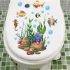 Toilet Lid Stickers Self-adhesive PVC Decals Vinyl Art Decoration Creative Undersea Animals & Plants Wall Stickers Removable Bathroom Ceramic
