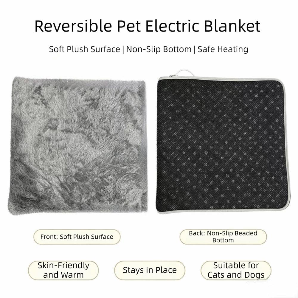 USB Charging Cat Heating Pad Thickened Pet Heating Mat Pet Plush Electric Blanket Autumn Winter