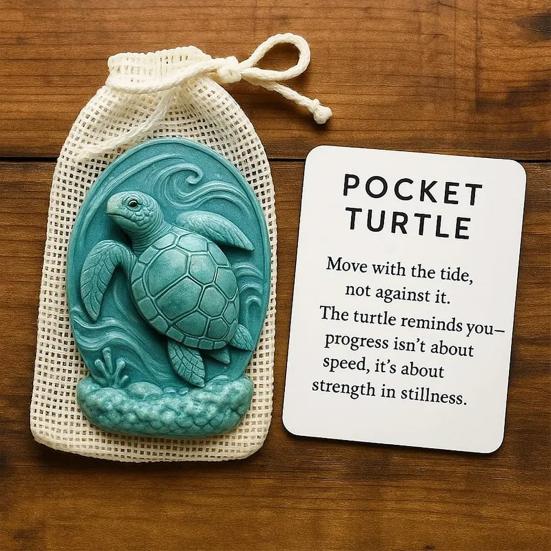 Animal Pocket Hug with Positive Card Emotional Support Love Heart Wolf Turtle Owl Rabbit Crow Pocket Token Decoration Inspirational Encouragement Gift