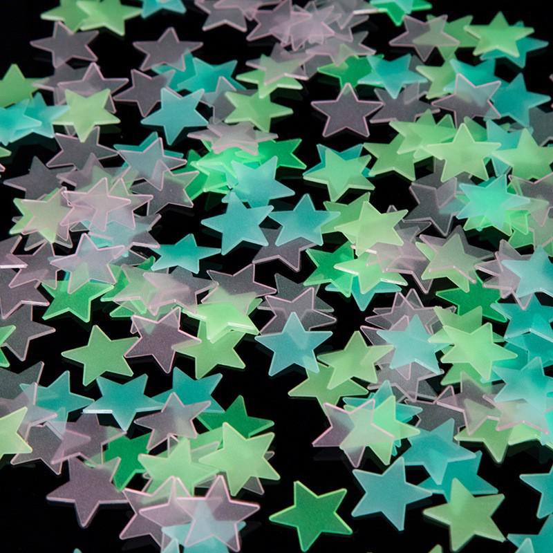 Luminous 3D Glow-in-the-Dark Star Wall Stickers for Children's Bedroom Decor