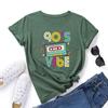 Летние женские футболки 90'SVIBE из хлопка с принтом, свободные, с круглым вырезом и короткими рукавами, женские