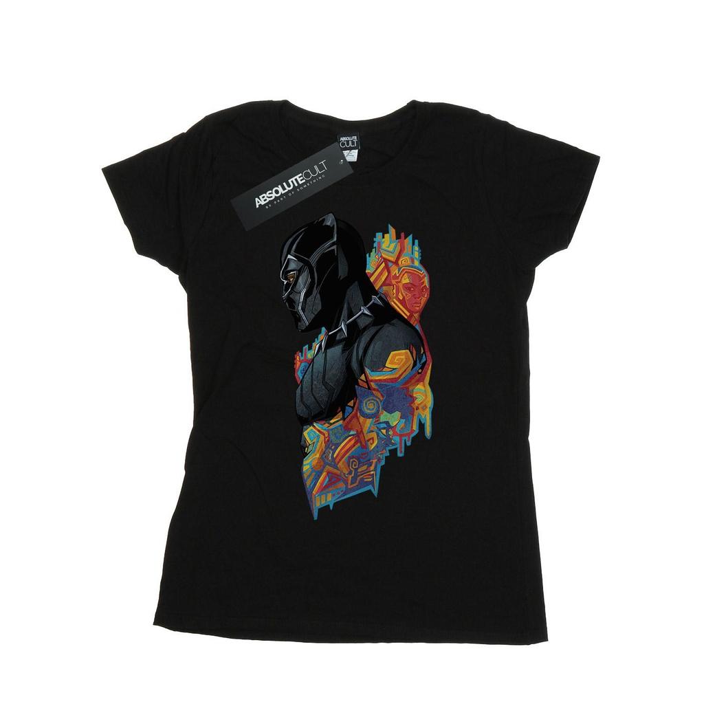 Marvel Womens/Ladies Black Panther Profile Cotton T-Shirt