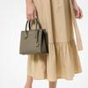 Michael Kors Кожаная сумка-аккордеон Mercer Solid Lock Crossbody Shoulder Bag Средний размер Женские сумки Цвет: Армейский зеленый 30S0GM9M6L-ARMY-GREEN
