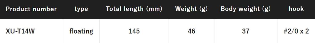 SHIMANO XU-T14W Ocea Pencil 145F FB Floating Lure 003 105653