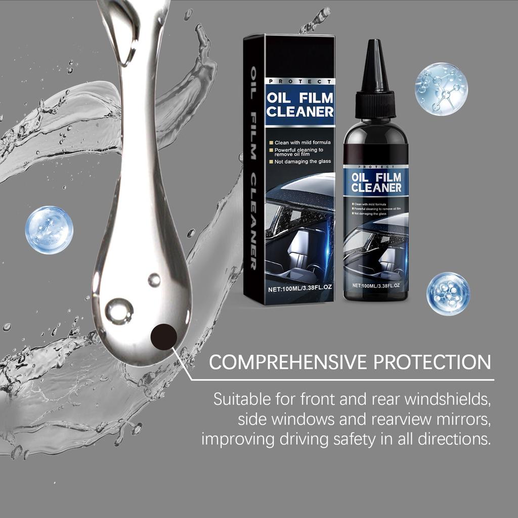 Очиститель масляной пленки автомобиля, средство для очистки автомобильных стекол от дождя и тумана, очиститель автомобильных стекол 100 мл