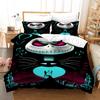 3pcs Queen Size Duvet Cover Sets, Nightmare Before Christmas Jack and Sally Rose Decor Bedding Set 2/3pcs Polyester Quilt Cover