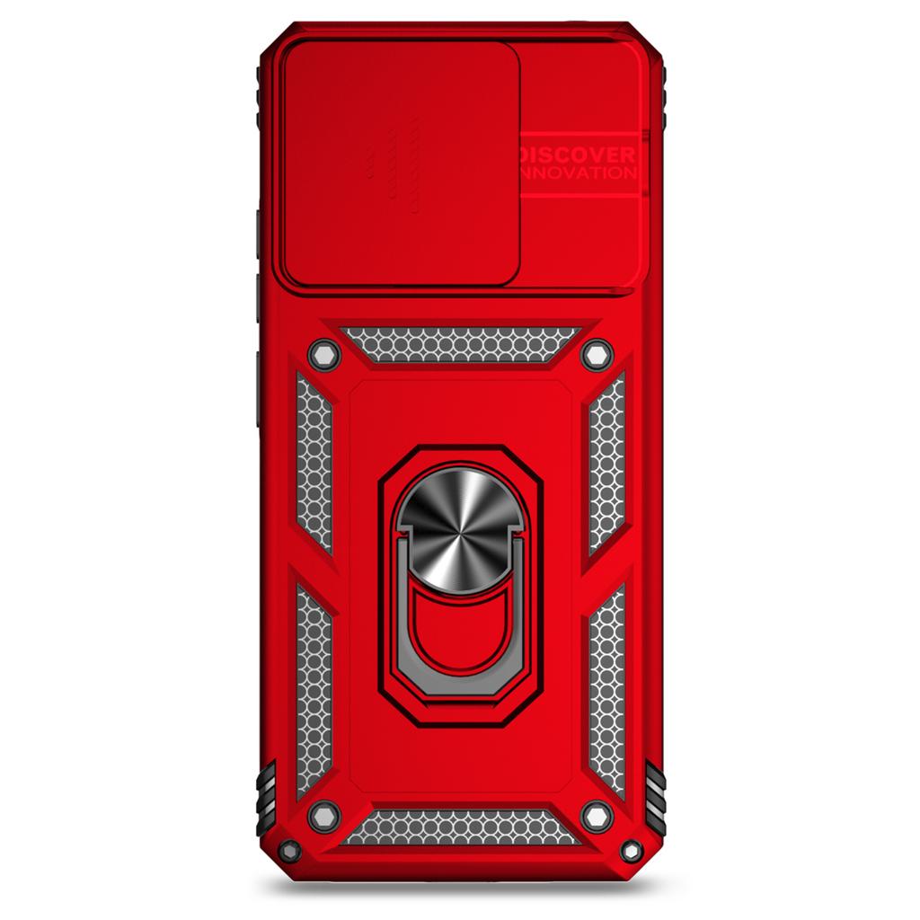 Для Xiaomi Redmi 12 5G/Redmi 12 Бронированный чехол для телефона Защита объектива камеры Металлическое кольцо-подставка противоударный чехол