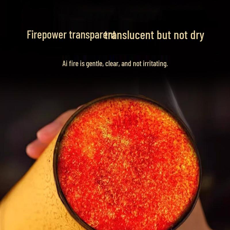 Moxibustion Cylinder Stone Mill Moxa Wool Thunder-Fire Stick Extinguisher 7cm Thick Mugwort Cone