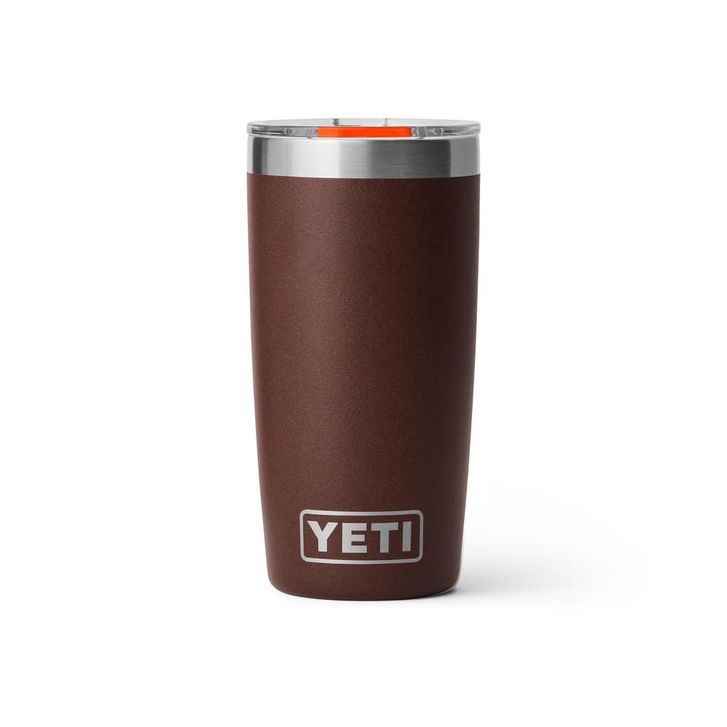 YETI Rambler 10oz Stainless Vacuum Insulated with Slider Wetland Brown Tumbler, Steel, Lid,