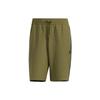 Neo Logo Striped Casual Woven Shorts Men Bottoms Dark-Olive-Green HD4715