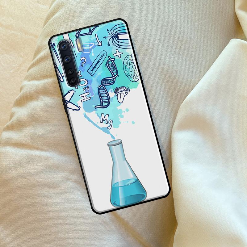Science Chemistry Style For OPPO A15 A16 A76 A96 A52 A72 A92 A98 A78 A58 A5 A9 A53 A17 A77 A57S A94 A74 A54S Case