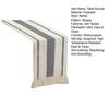 Nordic Style Table Runner Color Block Design Easy To Clean Table Flag with Tassel Christmas Dinner Table Accessory