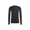 Solid Color Slim Fit Long Sleeve T-Shirt Men Tops Black HS9814