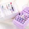 2 In 1 Nail Drill Bits Holder Nail Drill Bits Cleaning Brush Case 30 Holes Nail Art Drill Bits Stand Display Storage Box