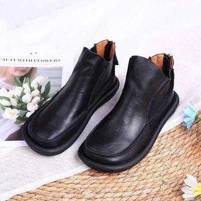 Популярные женские ботинки Мартин на толстой подошве 2025 новый осенне-зимний сезон британские короткие ботинки модные ретро задняя молния челси женские ботинки