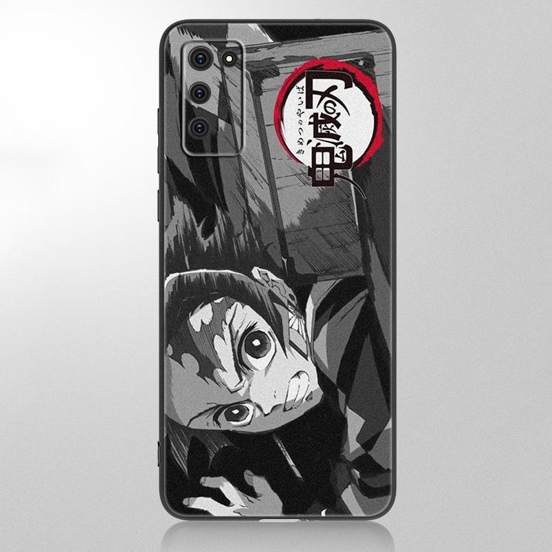 Чехол аниме Demon Slayer Tanjiro для Samsung Galaxy A12 A02S A22 A32 A52 A72 A71 A51 A41 A31 A21 A11 A50 A70 A10 A20S, черный чехол