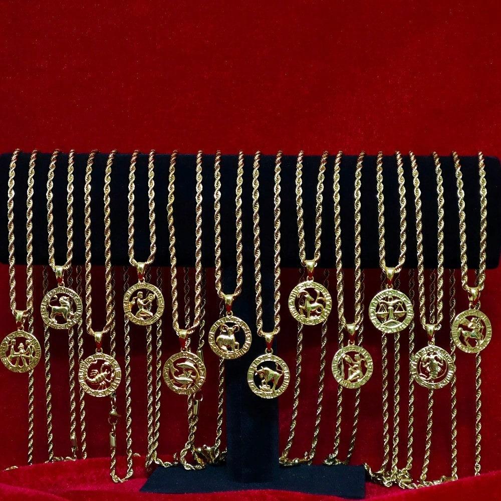 Астрология 12 Созвездий Гороскоп Зодиак Подвеска на Шнурке Ожерелье 22" для Женщин Мужчин