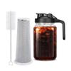 Cold Brew Coffee Maker 32oz/64oz Glass Pitcher with Stainless Steel Filter Wide Mouth