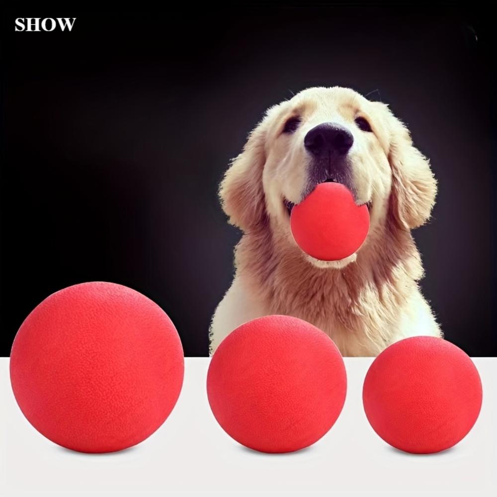 Небьющийся резиновый мяч для укусов собак - идеально подходит для чистки зубов и развлечения вашей собаки!