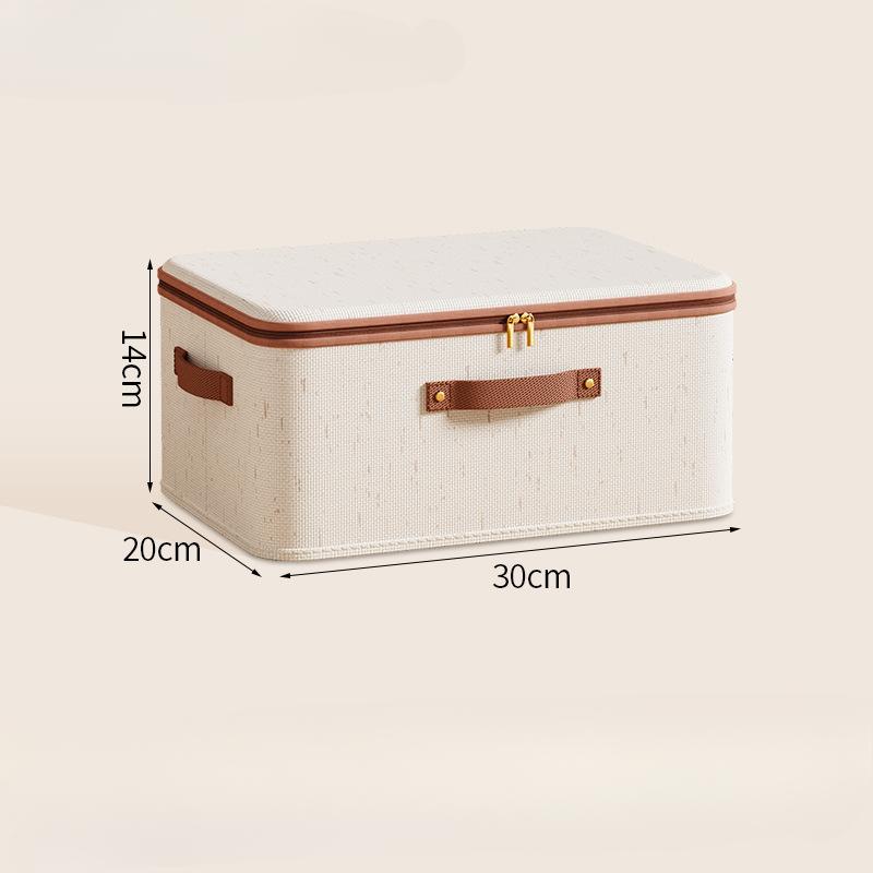 Льняные коробки для хранения на молнии, органайзеры из нетканого материала для одежды, для организации дома, спальни, шкафа, включают полезных помощников