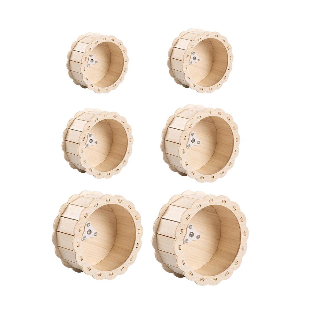 Hamster Wooden Running Wheel Treadmill Cage Accessories Exercise Wheel for Dwarf Hamster Syrian Hamster Rat Guinea Pig Kitten