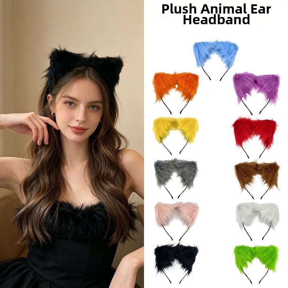 Furry Cat Ears Headband Artificial Cosplay Headband Cute Gothic Headband Photo