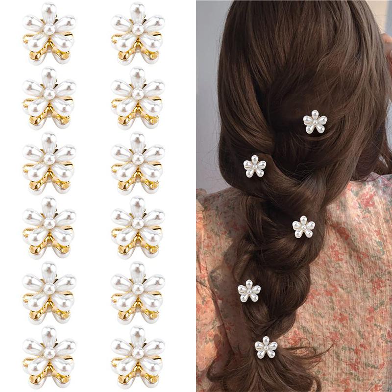 Pearl Clamping Cute, Exquisite, Sweet Girl Alloy Hair Accessories 10pc