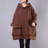 Новая корейская версия свободного покроя большого размера женская одежда флисовый утолщенный свитер с капюшоном женский топ с длинными рукавами женское осенне-зимнее пальто женское