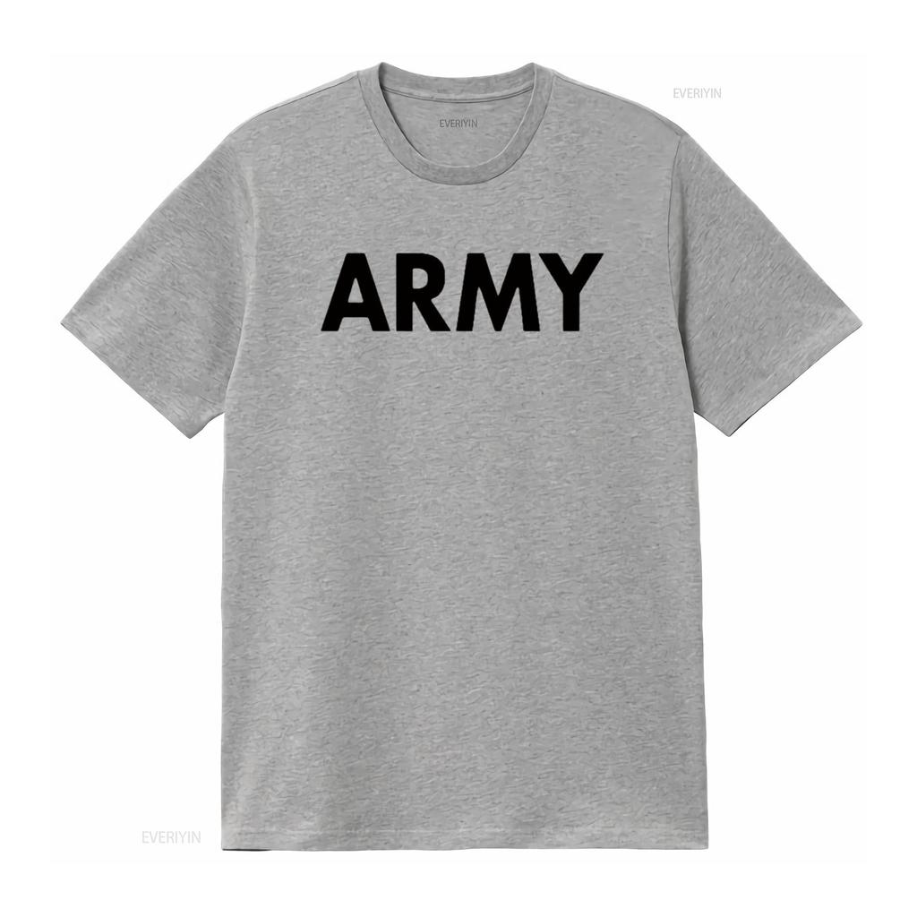 Army Men S T Shirt Military Training Pt Exercise Workout Gear Veterans Service Family Support Motivation White 4X Large