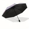 Kuromi,Pastel Automatic Folding Umbrella-Simple 8-Rib Design, Bright Cartoon Pattern, Durable Iron Frame, Suitable For Travel, Outdoor, Beac