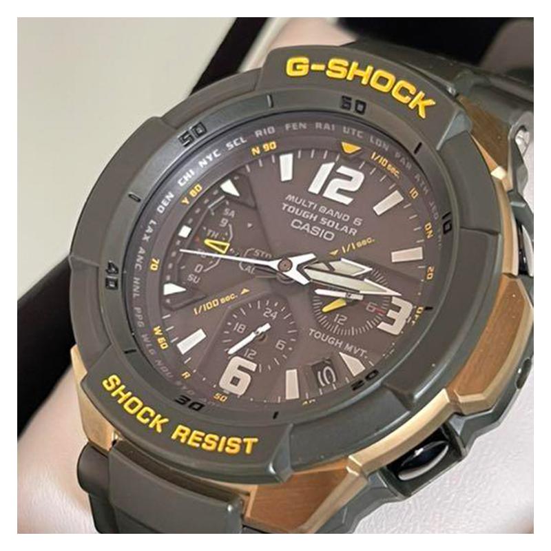 Casio G-SHOCK оливково-зеленая смола кварцевый механизм Гравитация японские и корейские часы мужские часы черный циферблат G-1200G-1A