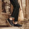 Мужская кожаная повседневная обувь Мягкая подошва Обувь для ходьбы Роскошный бренд На шнуровке Легкая обувь для ходьбы Уличные мужские кроссовки