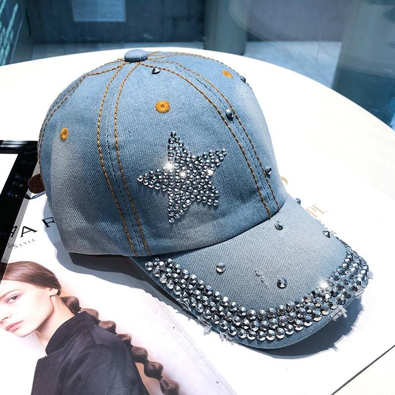 JK Корейская однотонная джинсовая бейсболка Женская Мужская уличная кепка Snapback Спортивный козырек Шапка Хип-хоп Уличная Регулируемая кепка с козырьком