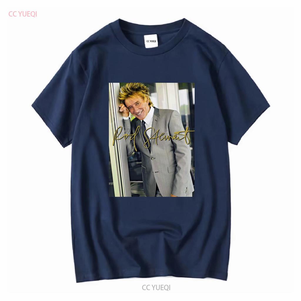 Rod Stewart black T shirt short sleeve All sizes S to 5Xl YY1441 vintage Washed streetwear Breathable homme fashion Unisex