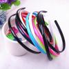 Colored Children's Headband Candy Colored Headband Fine Hair Clip Sweet Plastic Headband with Toothed Hair Clip Hair Accessory Buckle