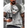 Летние Новые Футболки с Принтом Джокера из DC Comics Классические Винтажные 3D Футболки с Джокером Повседневные Футболки с Круглым Вырезом и Коротким Рукавом Мужская Одежда