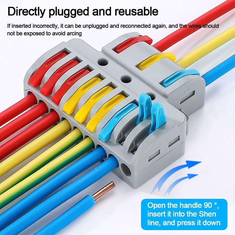 Mini Wire Connector Universal Compact Fast Connector Push-in Terminal Blocks Electrical
